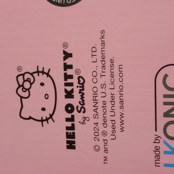 New/Sealed box Hello Kitty Pink Ceramic Pink color lights Christmas Tree 11.1" - Picture 6 of 8